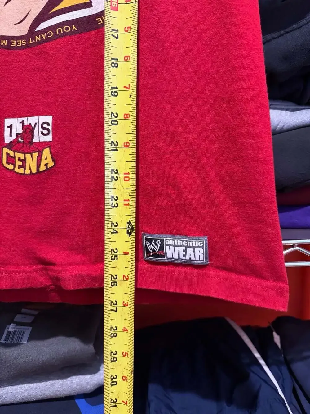 WWE John Cena 'Never Give Up' Hustle Loyalty Respect Red T-Shirt Medium Men